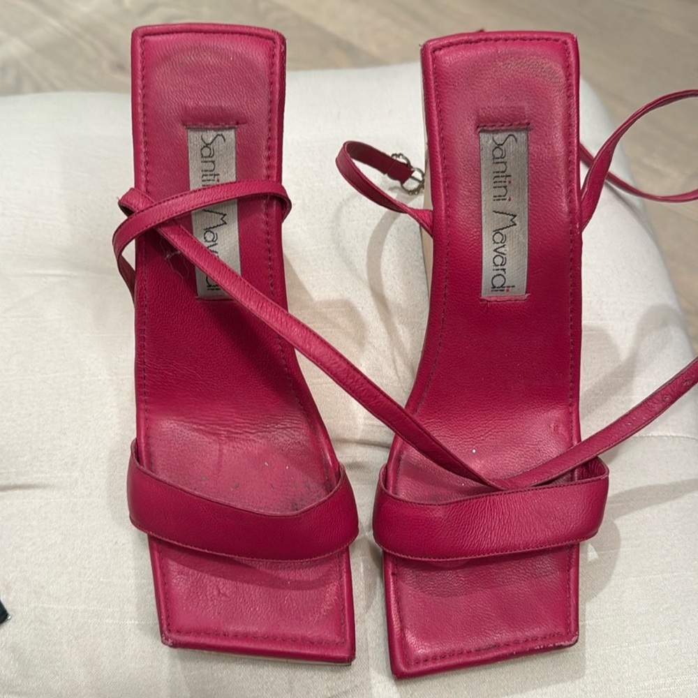 Santini Mavardi hot pink sandals 36